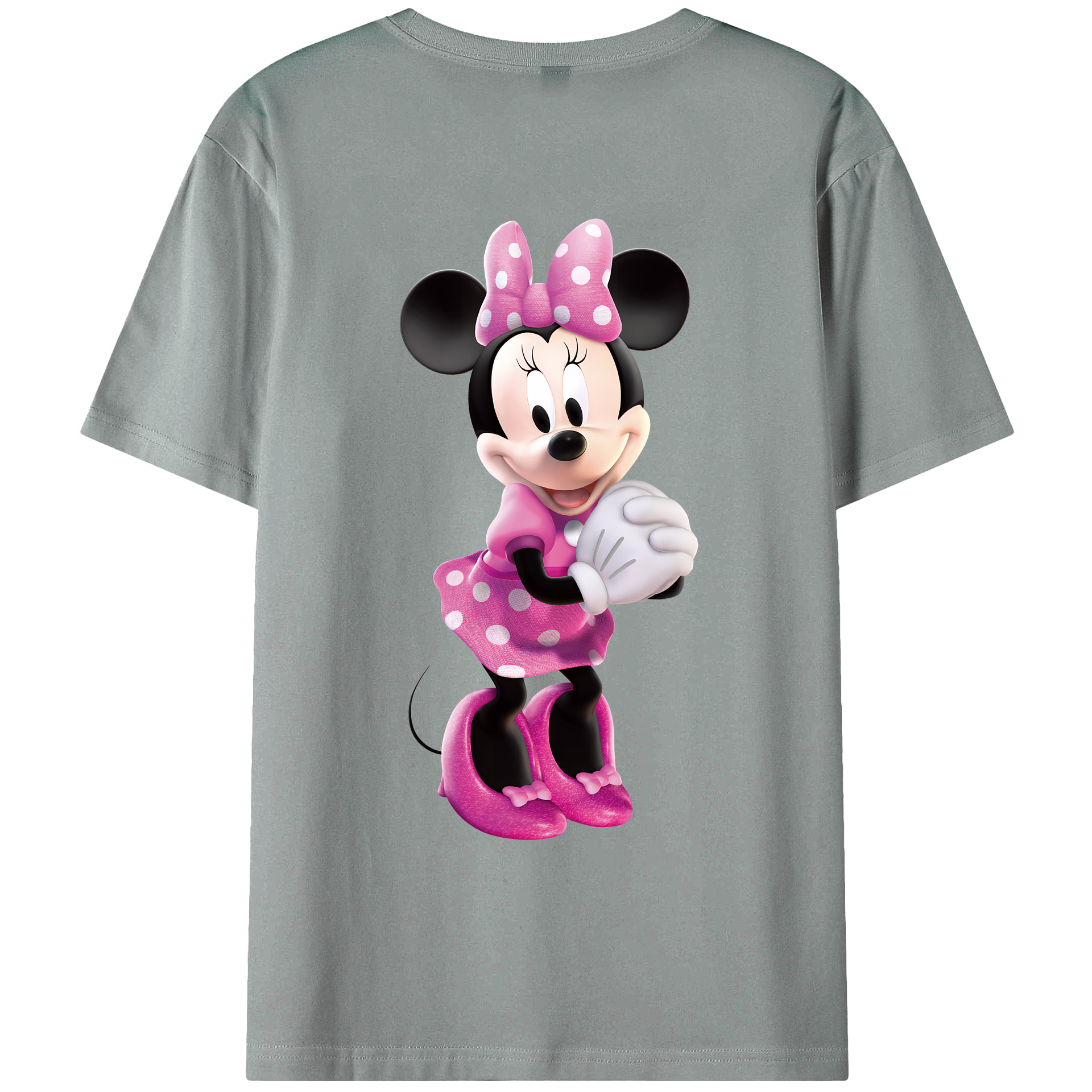（画像用） ミッキーマウス Mickey Mouse 綿100％ メンズ半袖Tシャツ（バックプリント） 通気性